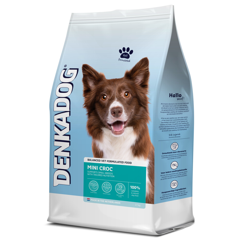 Denkadog Hondenvoer Mini Croc2,5 kg