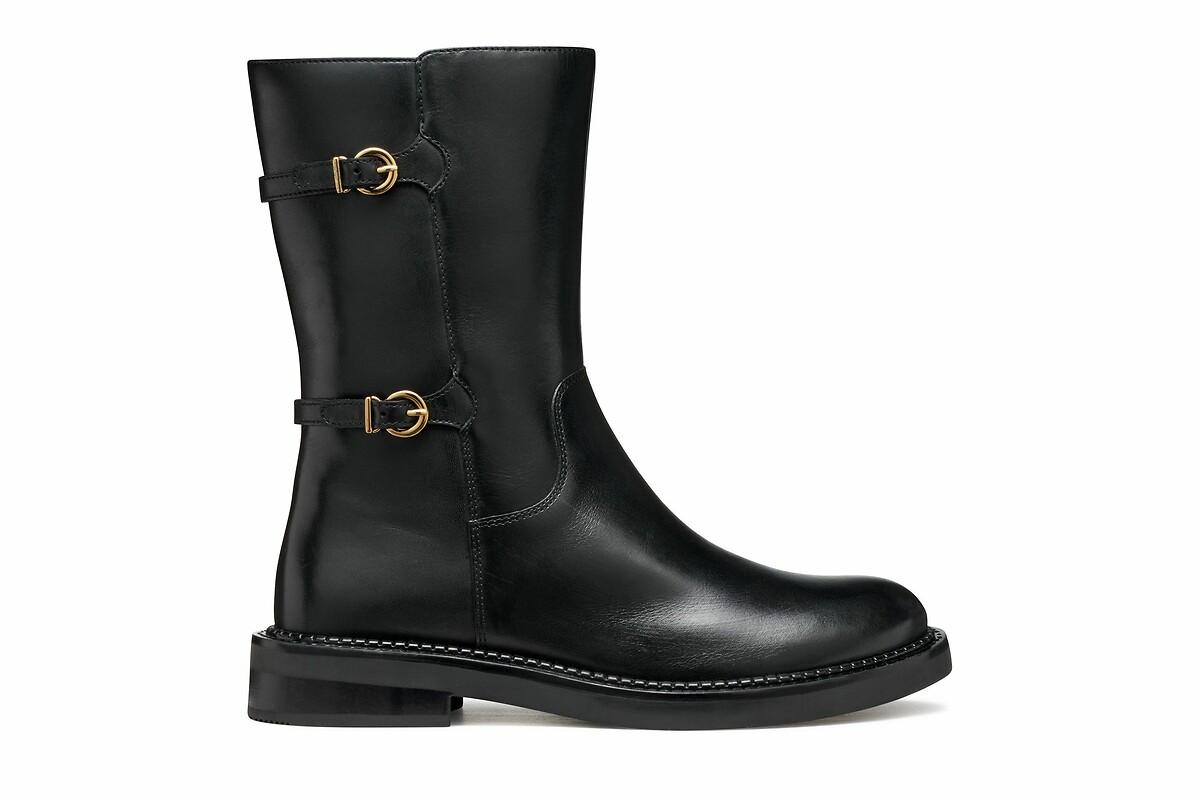 GEOX<br>Botas de couro respiráveis de cano médio Serild