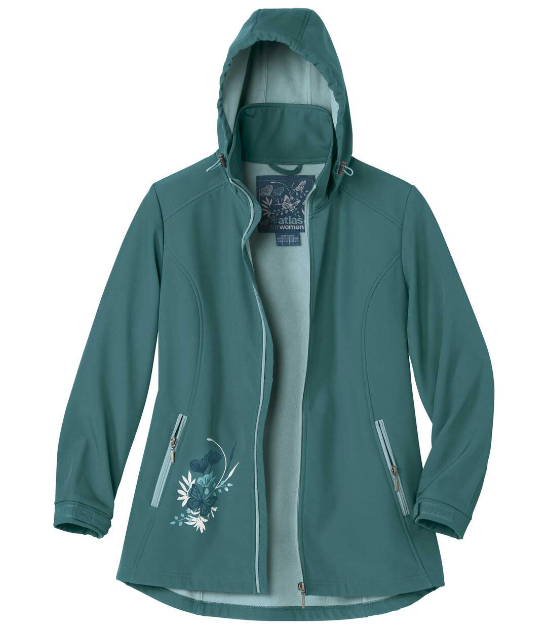 Veste à Capuche en Softshell Doublée Polaire