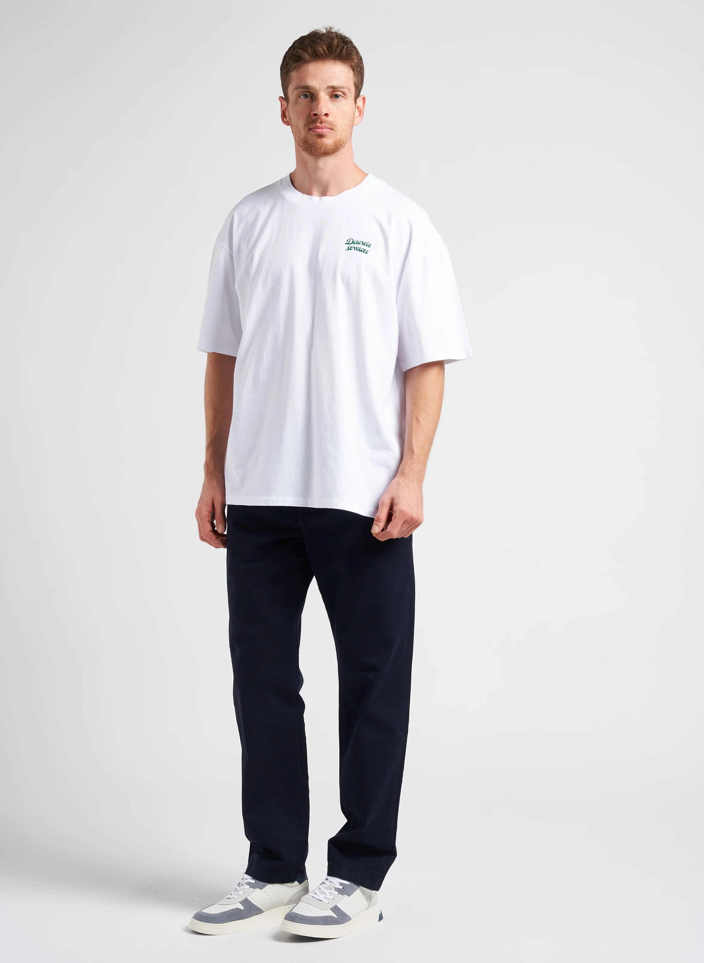 Pantalon chino droit en coton bio| Bleu