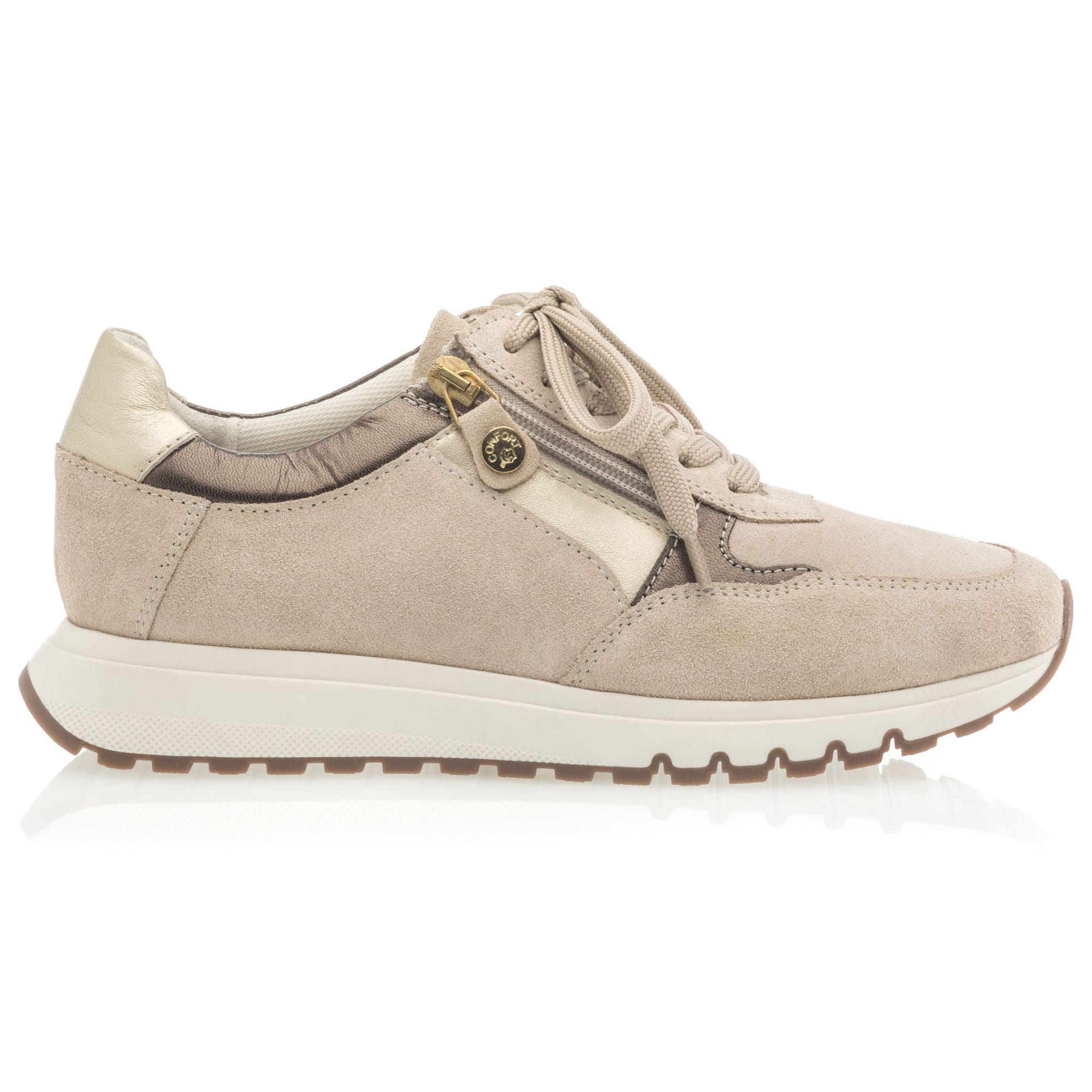 Baskets basses Femme en cuir beige