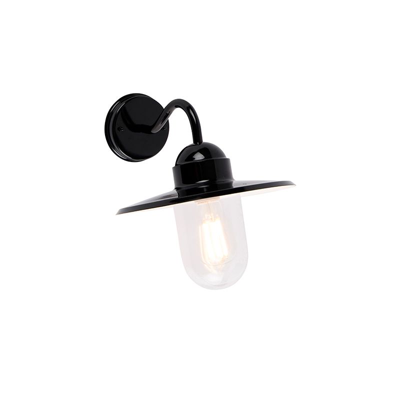 Moderne buitenwandlamp zwart IP44 - Kansas