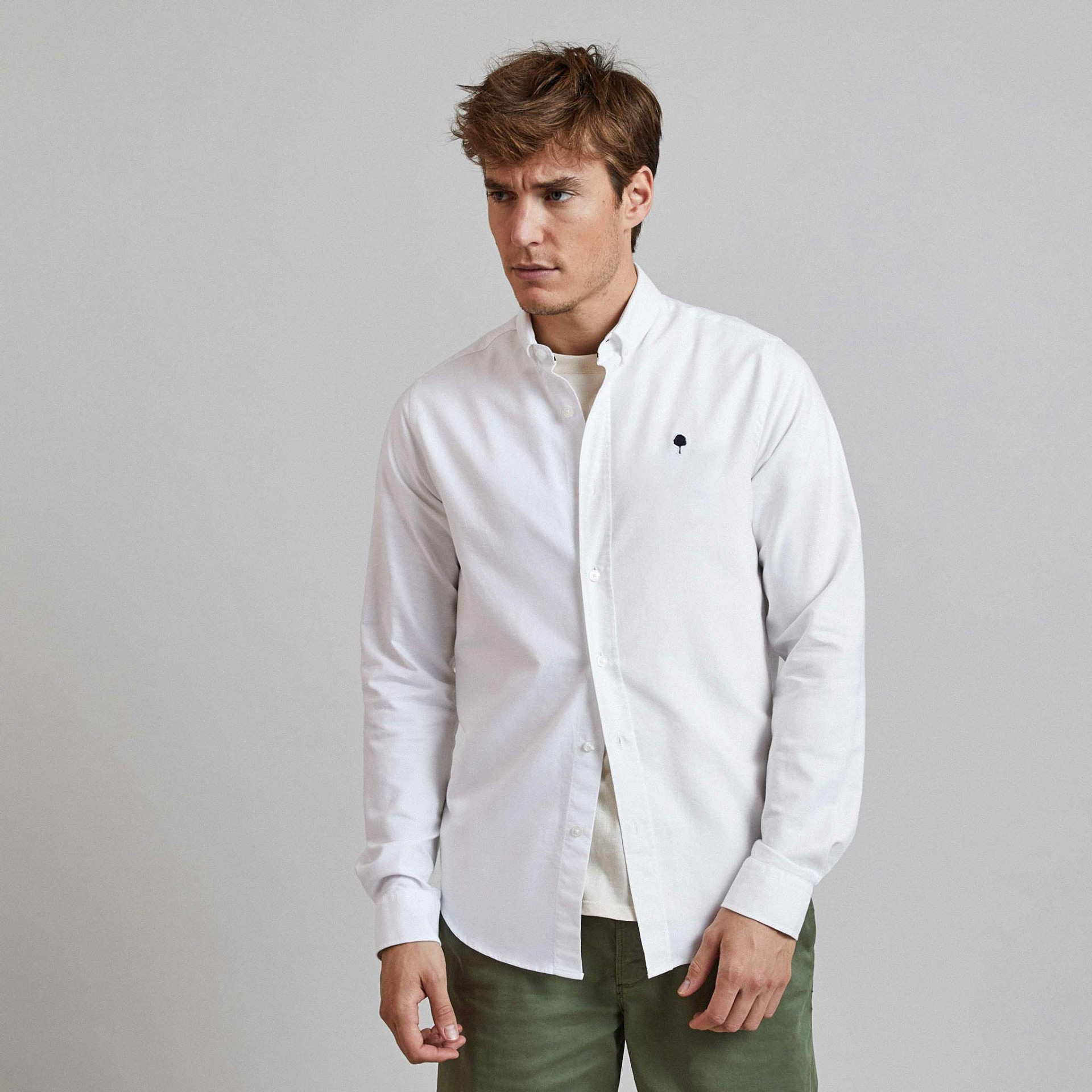 Chemise manche longue blanche Coton - modèle Ivoy