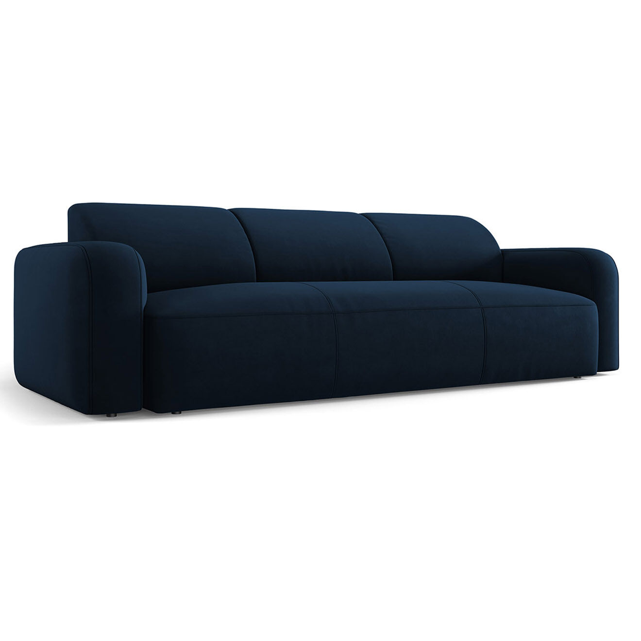 Mazzini Sofas Canapé Velours Jasmin 3 Places bleu roi - 235x95x72 cm