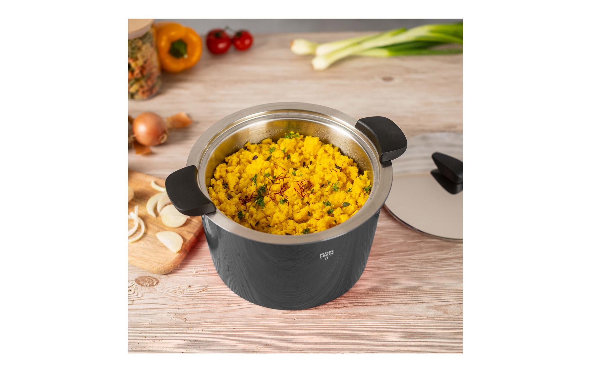 Servierkasserolle Hotpan 5 Liter, 22 cm, Grau<br>Der Kochtopf für den Lifestyle von heute