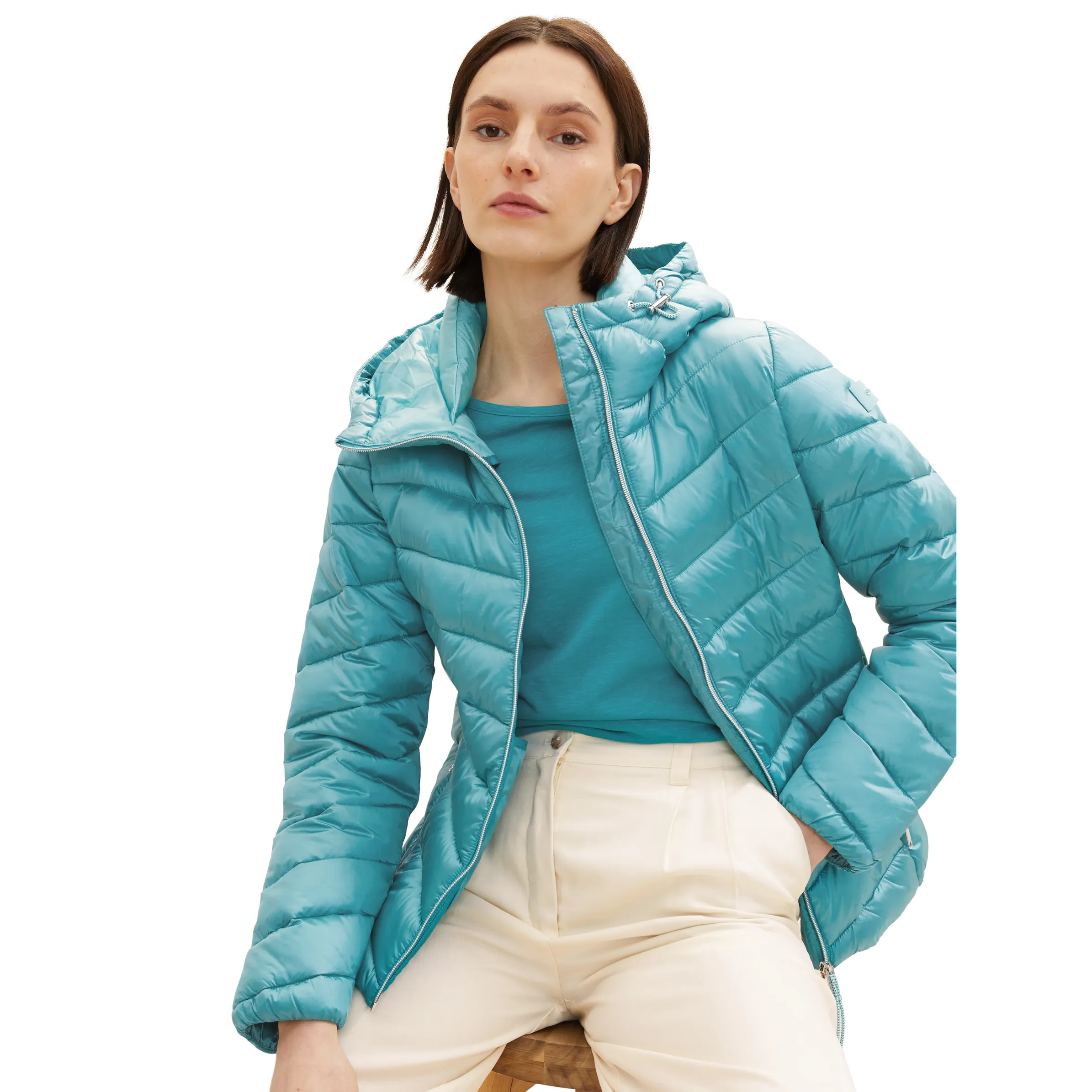 Damen Leichtsteppjacke mit Kapuze