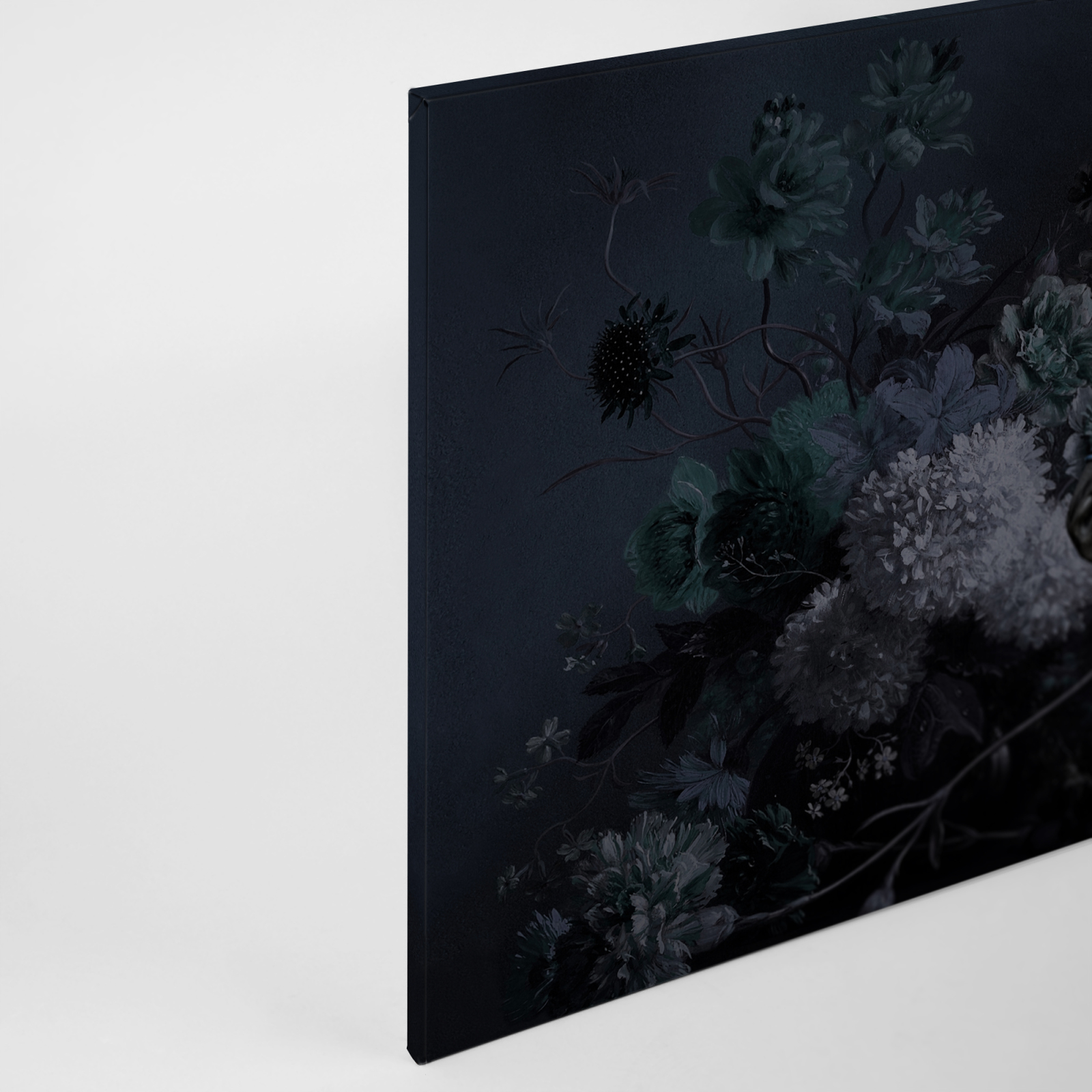 Leinwandbild PFERD - schwarz-blau - 90x60 cm