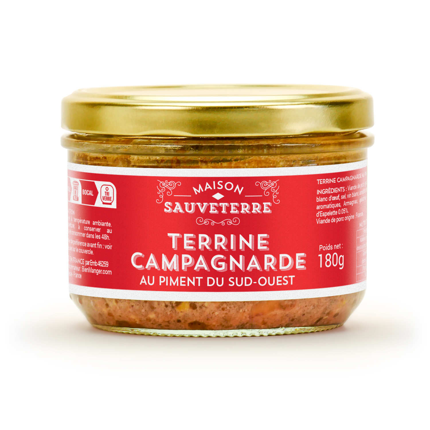 Terrine campagnarde au piment du Sud-Ouest