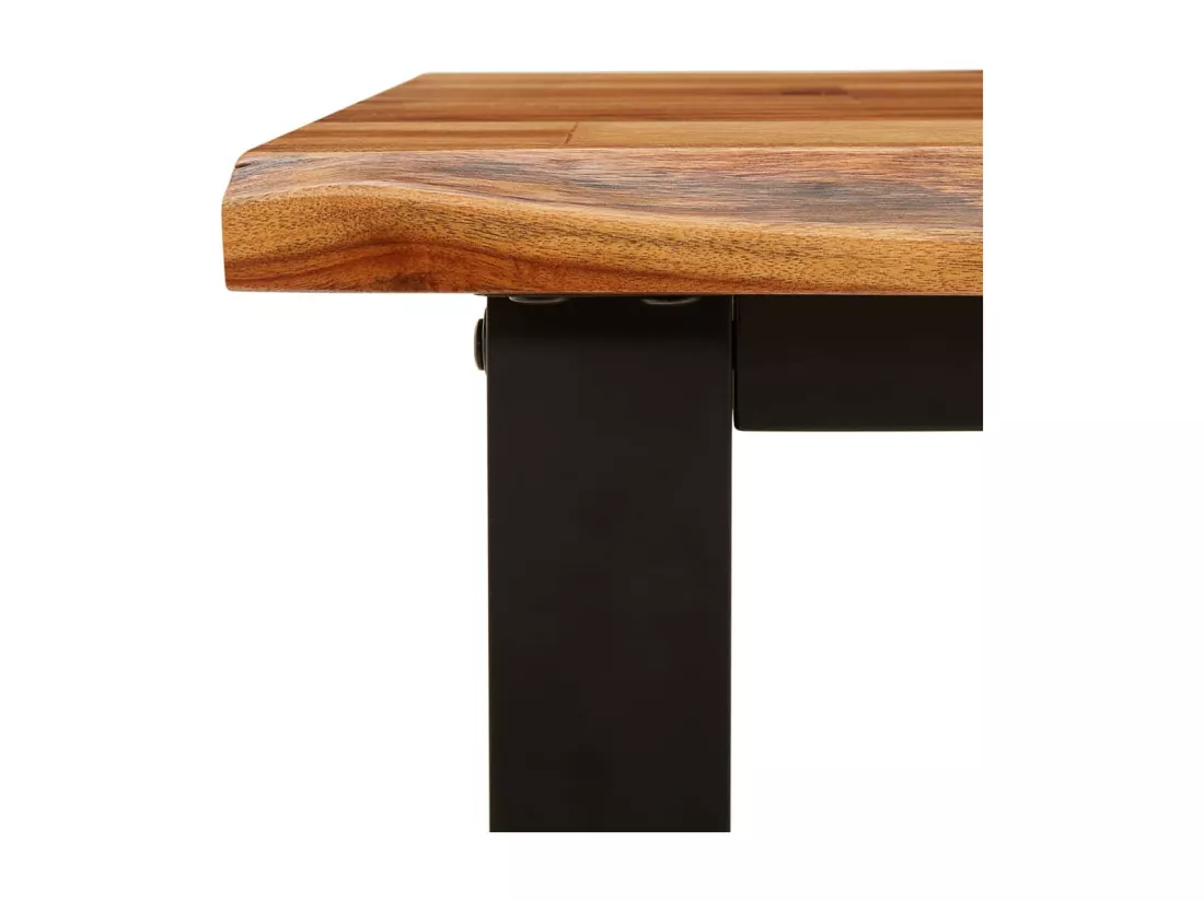 Banc avec bord vivant 110 cm bois d'acacia massif
