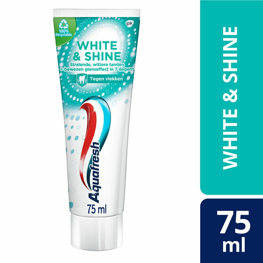 12x Aquafresh Tandpasta White & Shine75 ml