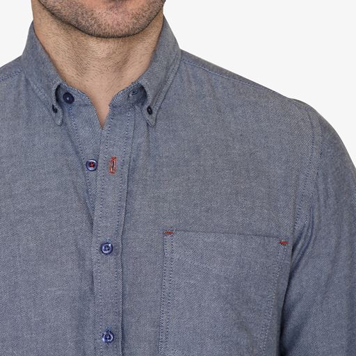 Signal Saxon Flannel Skjorte, Stormy Blue, S