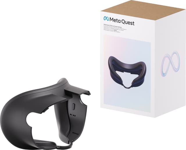 Meta Quest 3 silicone ansigtsinterface (sort)