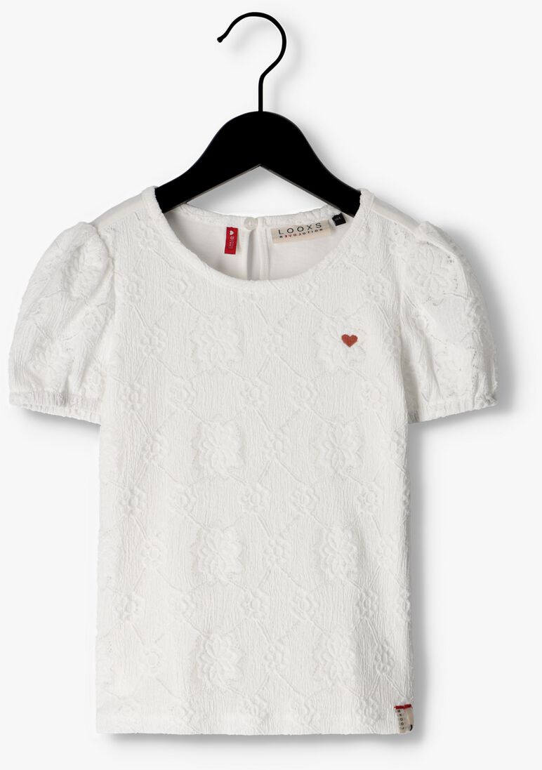 LOOXS gebroken wit looxs t-shirt lace top