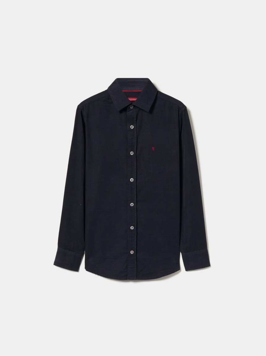 Camisa de bombazine em algodão