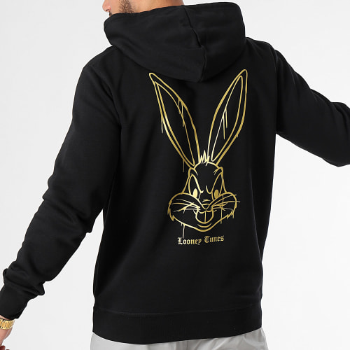 Sweat Capuche Angry Bugs Bunny Noir Doré