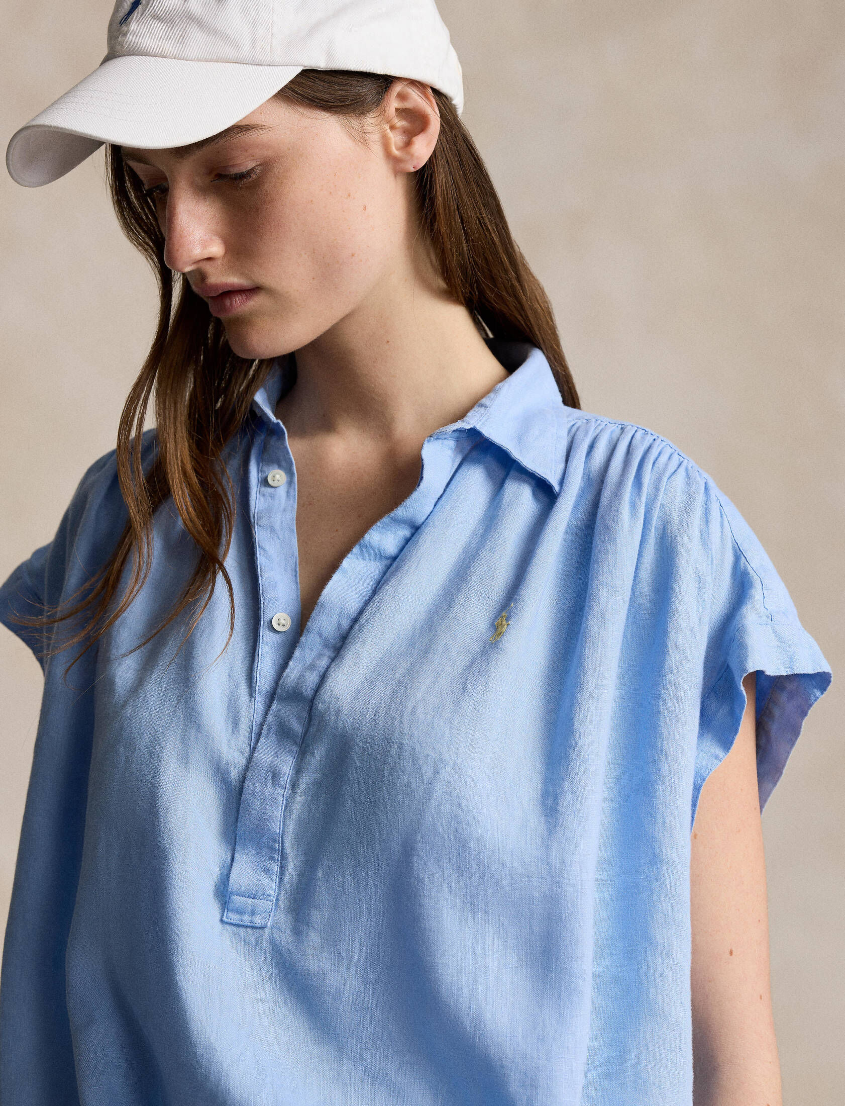 Polo Ralph Lauren| Damen Leinenbluse Kurzarm