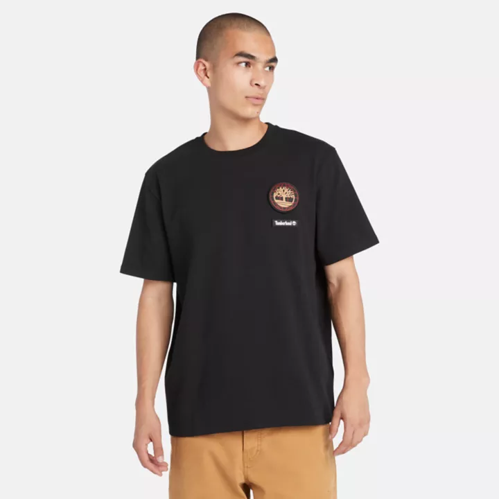 T-shirt à écusson Nouvel An lunaire en noir