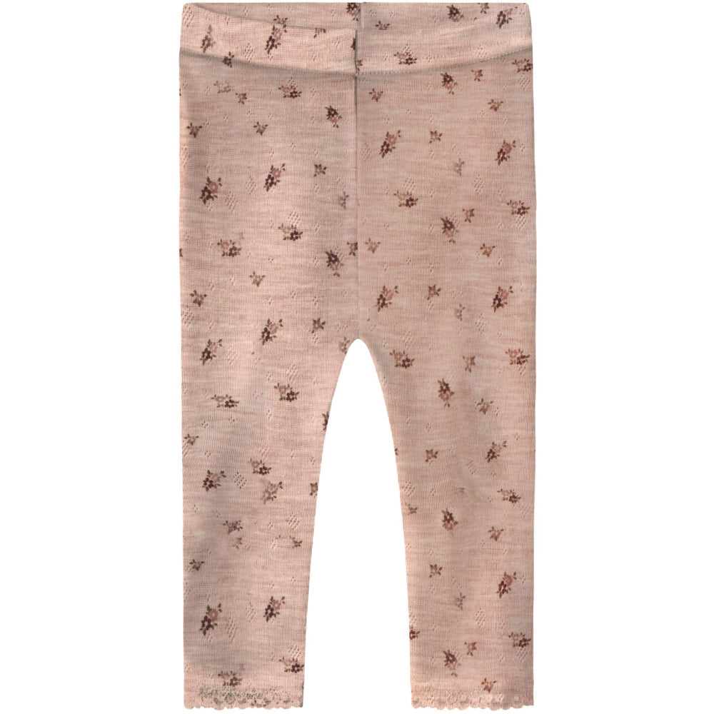Køb Name It Shadow Gray Small Flowers Nbfwang Uld Needle Leggings Noos