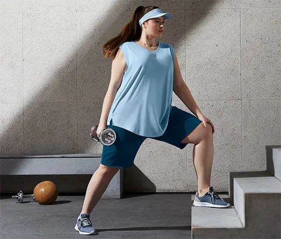 Long-Sweatshorts, blau