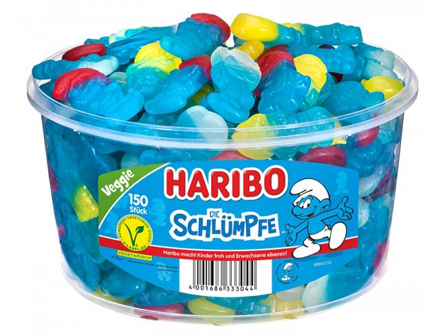 Haribo Int. Gummibonbons Veggie Schlümpfe 150 Stück Saftige Fruchtgummis