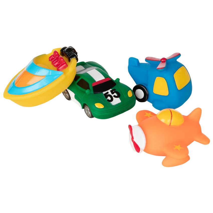Set de 4 aspergeurs de bain - Véhicules - Ecru