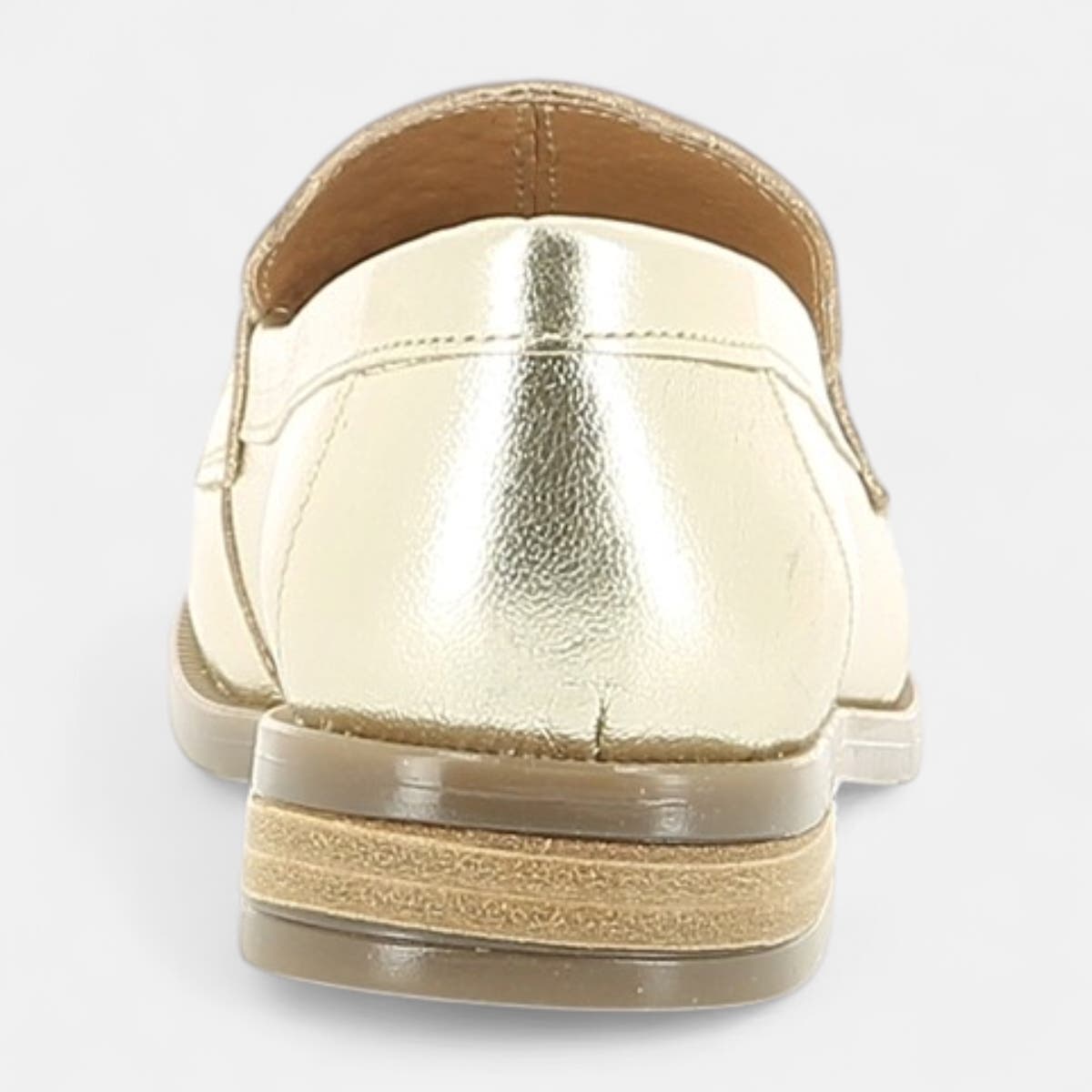 Mocassins Femme en cuir or