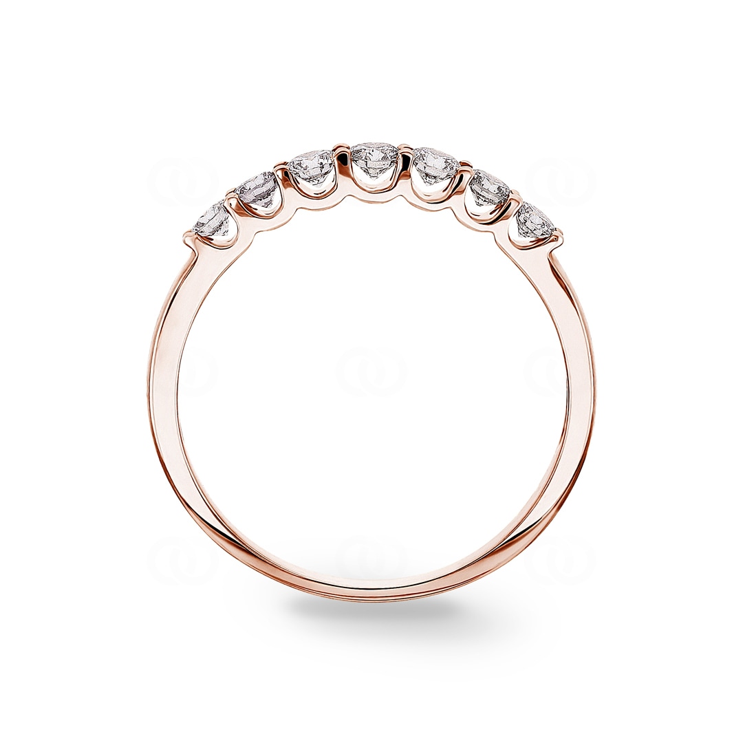 0.50 Karat Diamanten Mémoire Ring 750/18 K Roségold