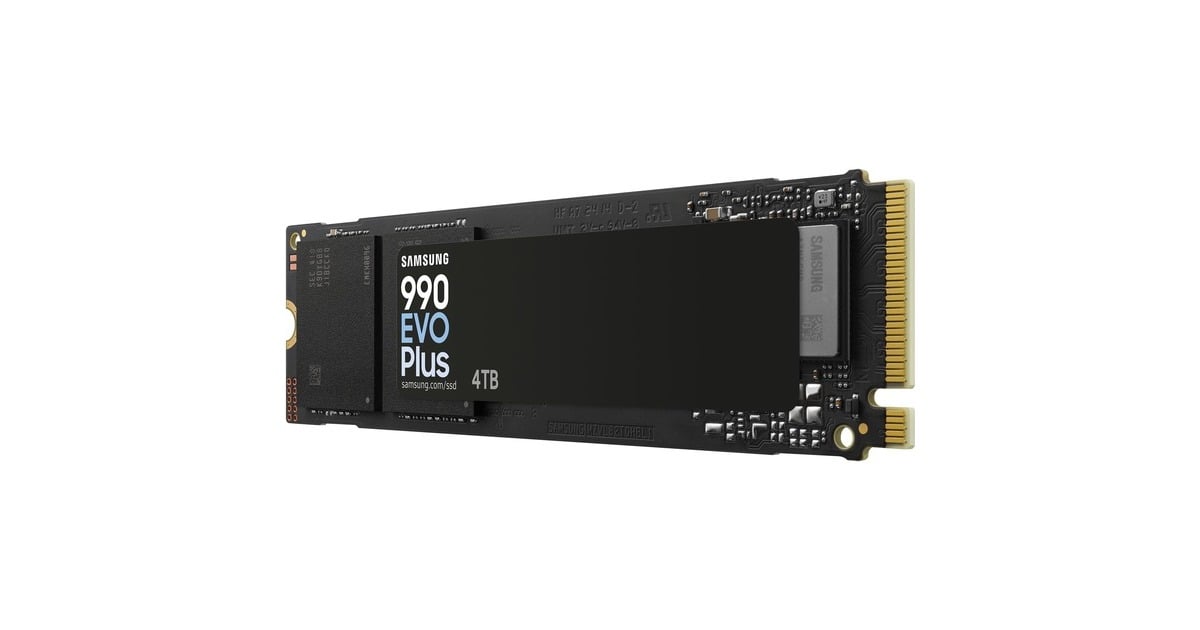 SAMSUNG990 EVO Plus 4 TB SSD  (MZ-V9S4T0BW, PCIe 4.0 x4 / 5.0 x2, NVMe 2.0, M.2 2280)