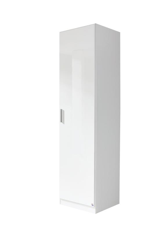 Kleiderschrank - weiß Hochglanz - 47 cm