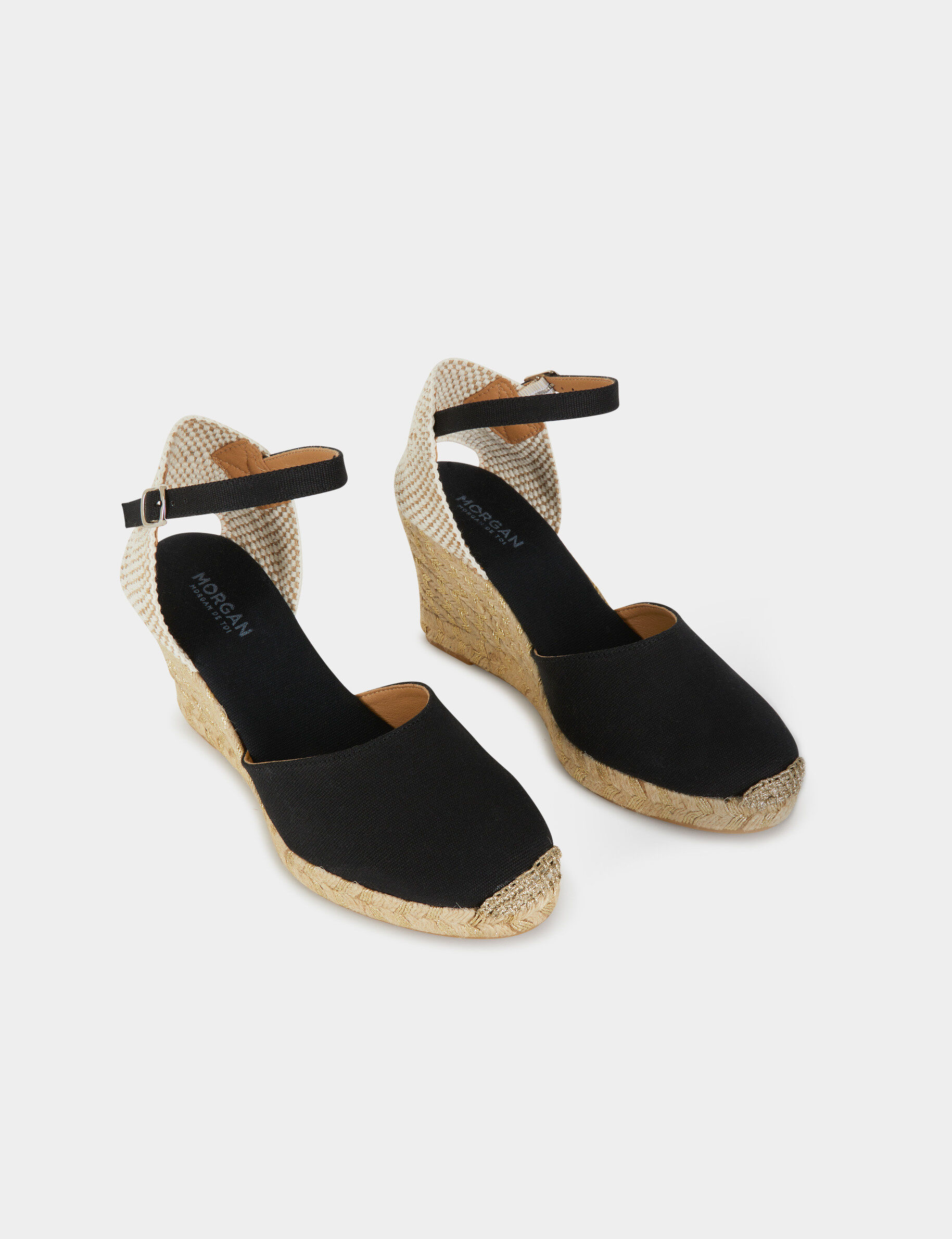 Espadrilles compensées noir femme - noir