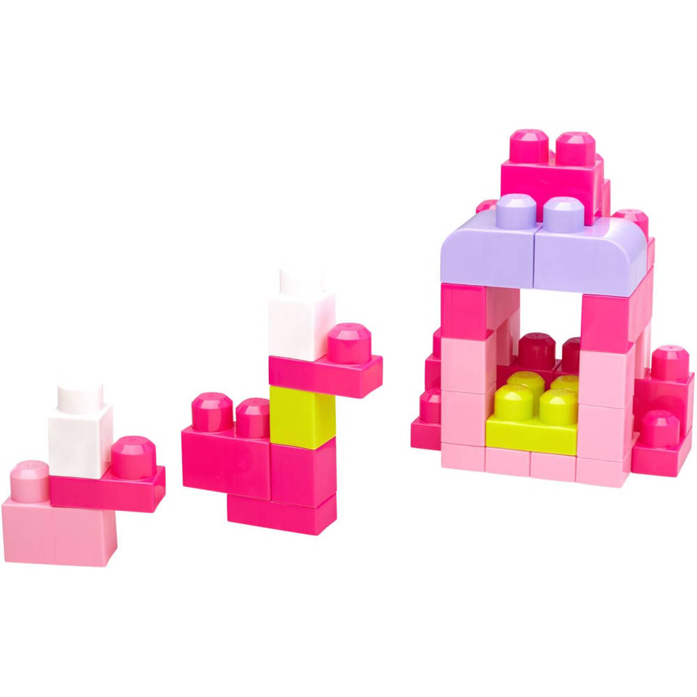 MEGA Bloks First Builders blokkenzak - 60 stuks - roze
