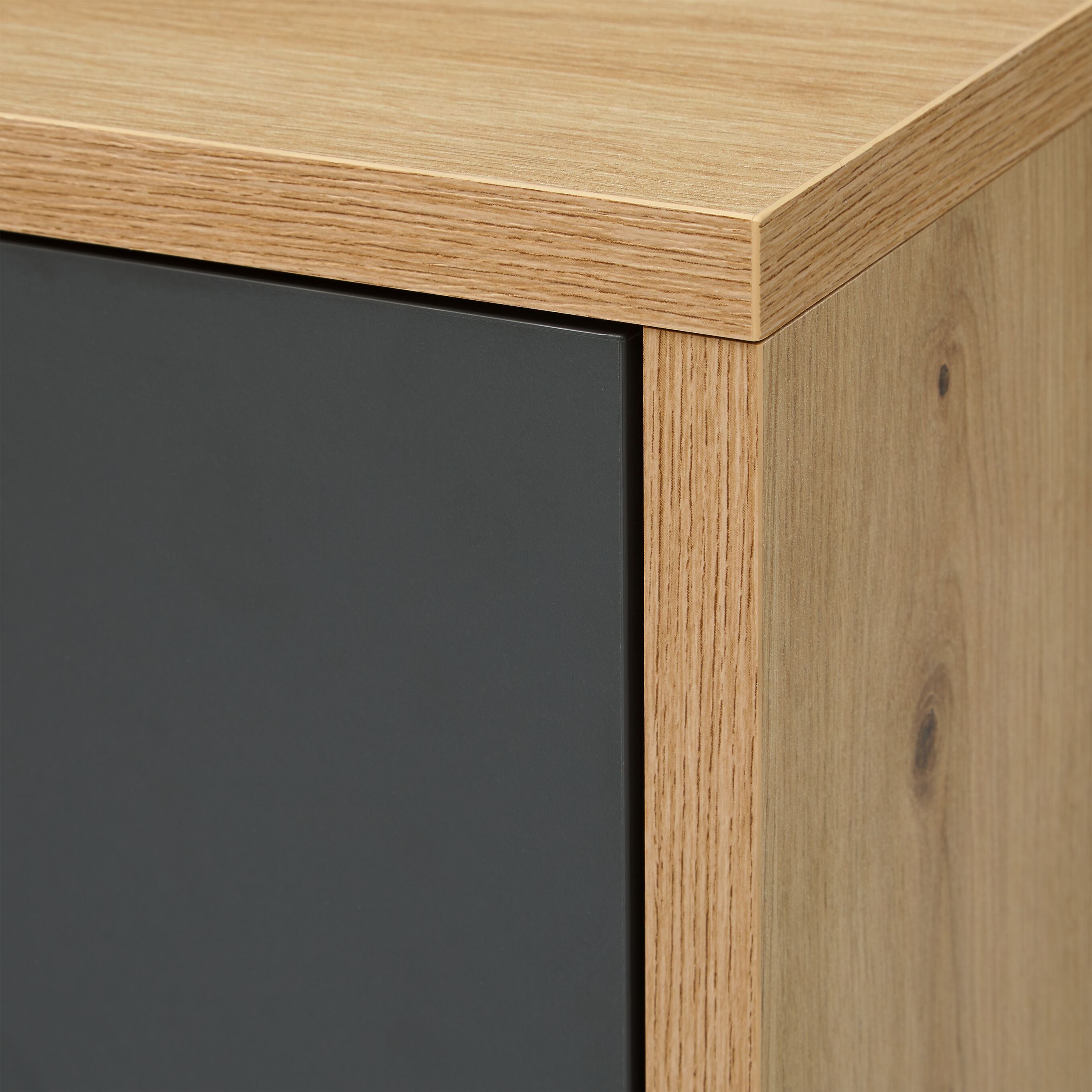 SIERRA Lavaboy - Eiche/Anthrazit / B: 80.0 cm x T: 35.0 cm x H: 60.0 cm