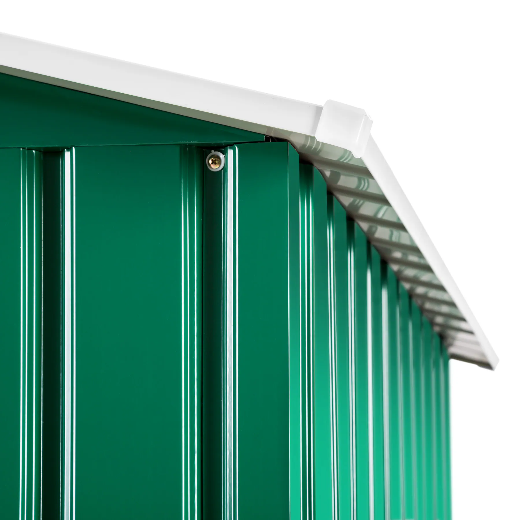 tectake® Gartenhaus mit Satteldach, aus Stahl, praktische Schiebetür, 214 x 130 x 185 cm