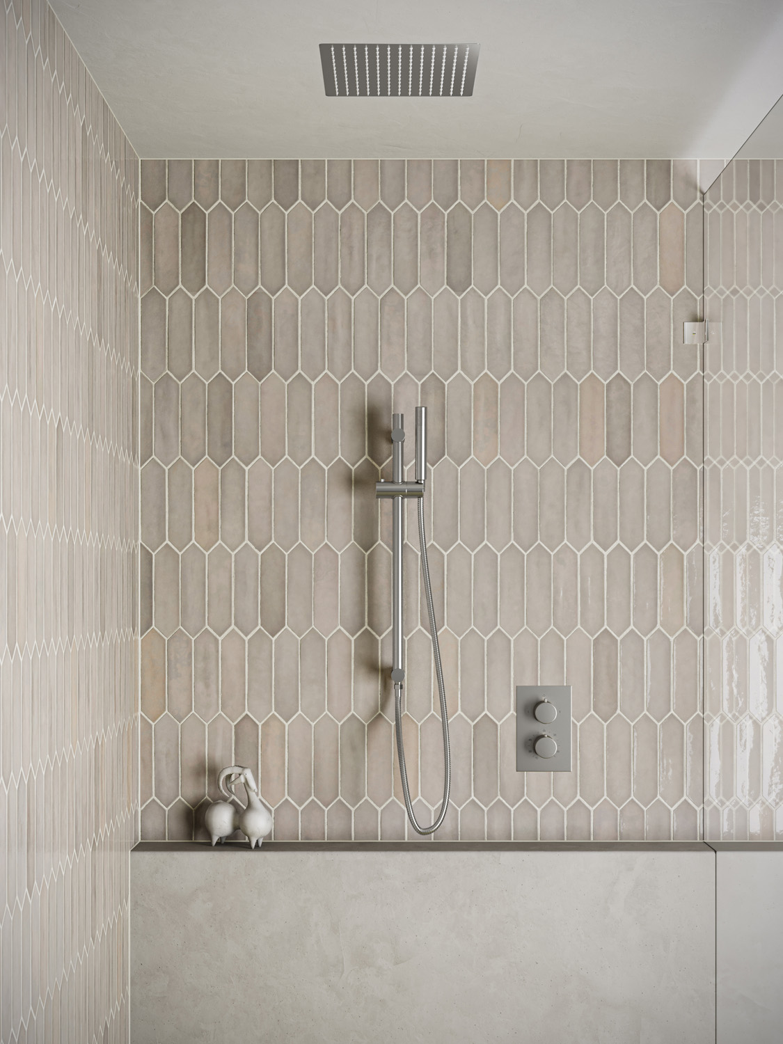 Saniclear Cube inbouw regendouche met inbouw douchekop 30x30cm, glijstang en staafhanddouche RVS