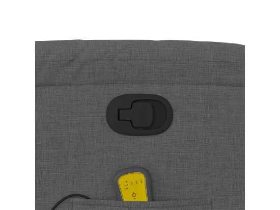 Fauteuil de massage inclinable Gris foncé Tissu
