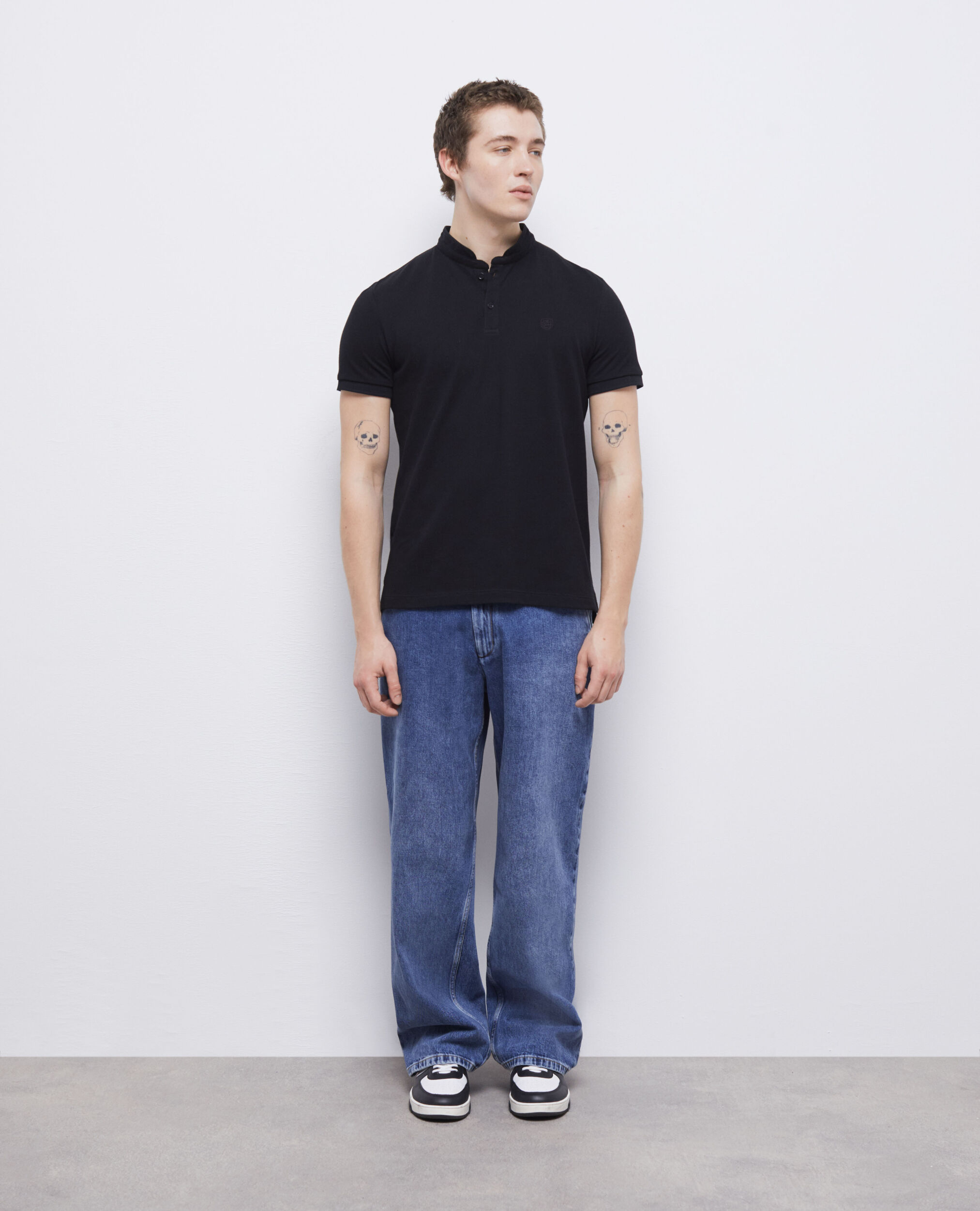 Polo col officier noir