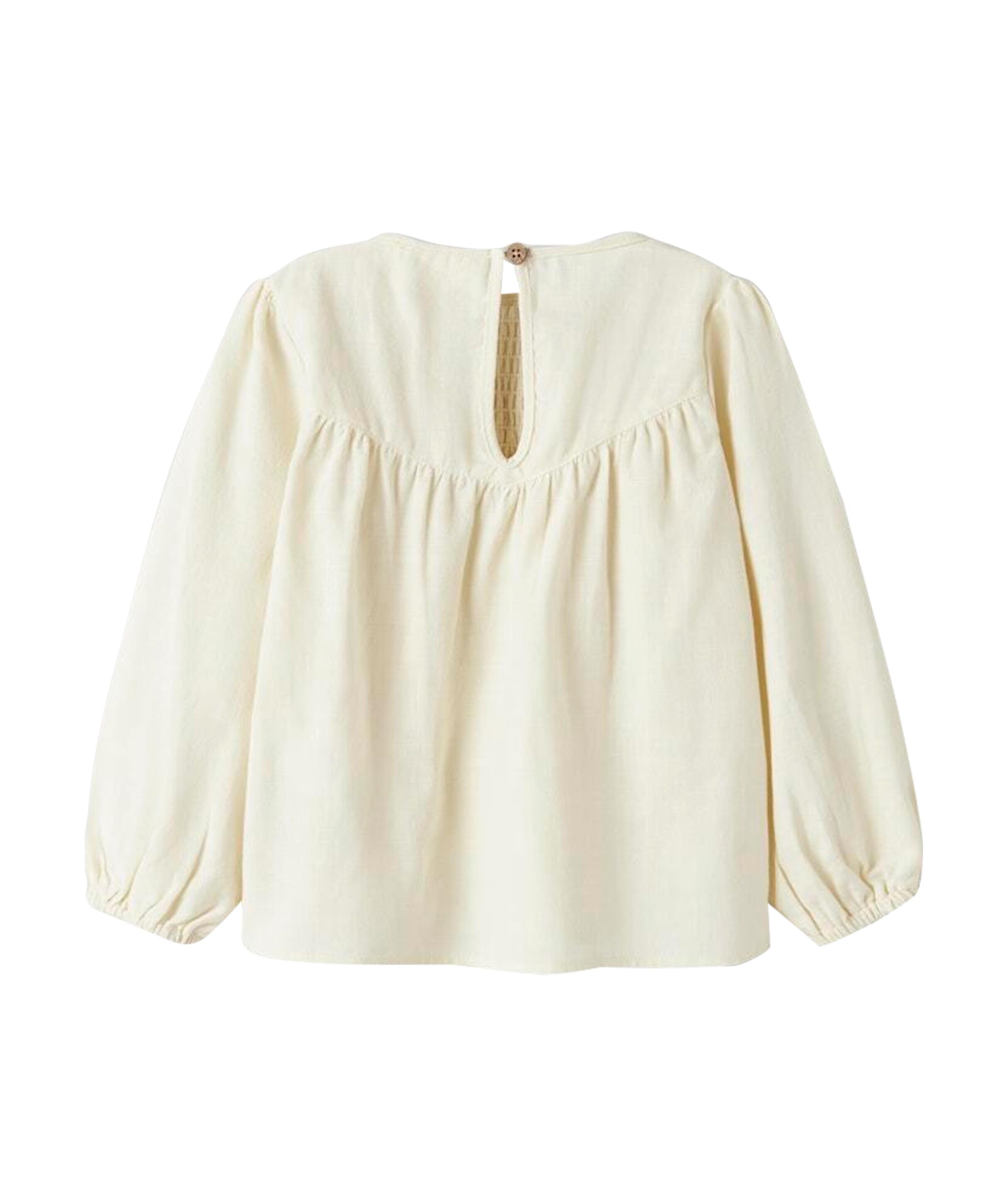 Lil' Atelier Meisjes blouse lange mouw ecru