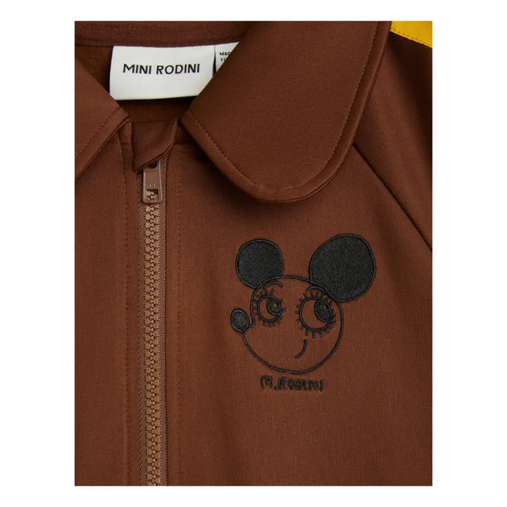 Mini Rodini Veste de Survêtement Polyester Recyclé | Marron