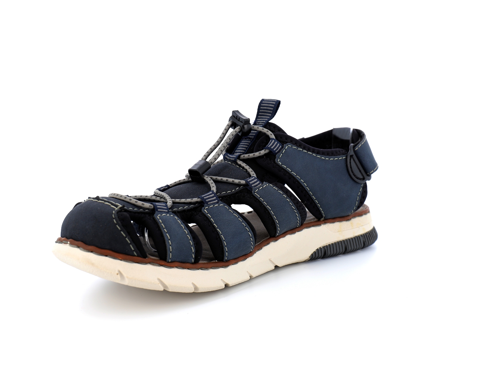 Rieker-25246 Matières combinées Bleu