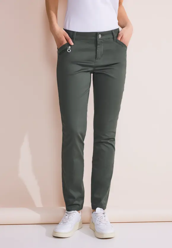 Casual Fit Hose - marshy green
