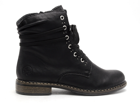 Rieker boots bottine plates femme 71218 noir