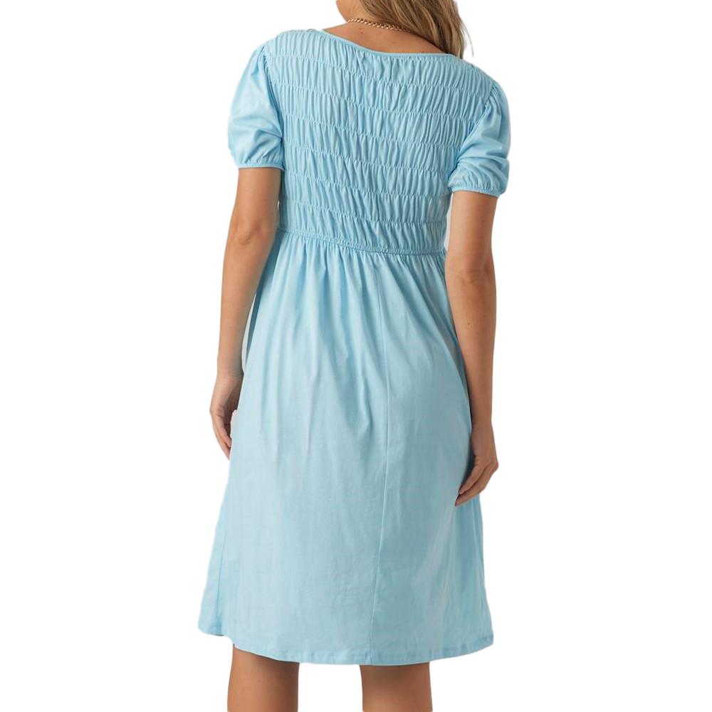 Mamalicious Robe de Grossesse Bleu Femme Mamalicious Pannie