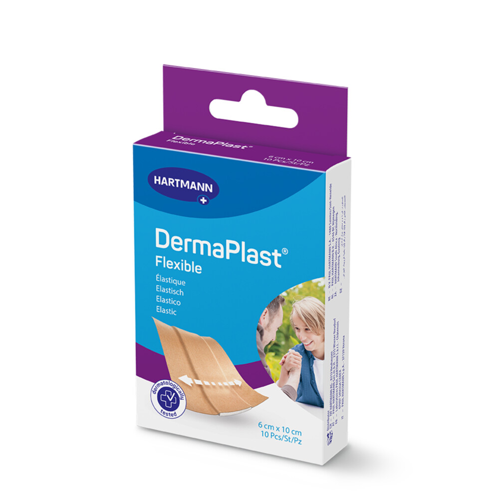 3x Dermaplast Flexibele Pleisters 10 cm x 6 cm10 stuks