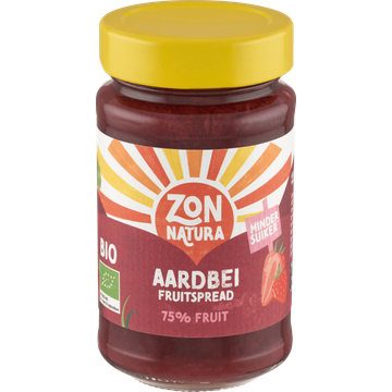 Zonnatura Biologische Fruitspread 75% Aardbei 250 g