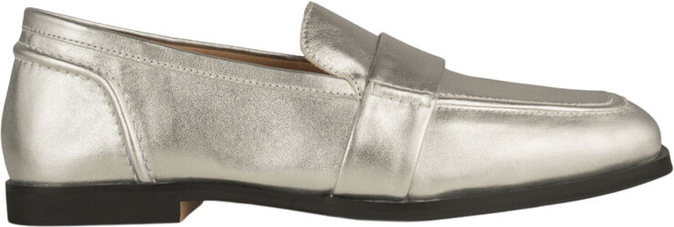Shoe The Bear STB-ERIKA SADDLE LOAFER LEATHER Silver metallic