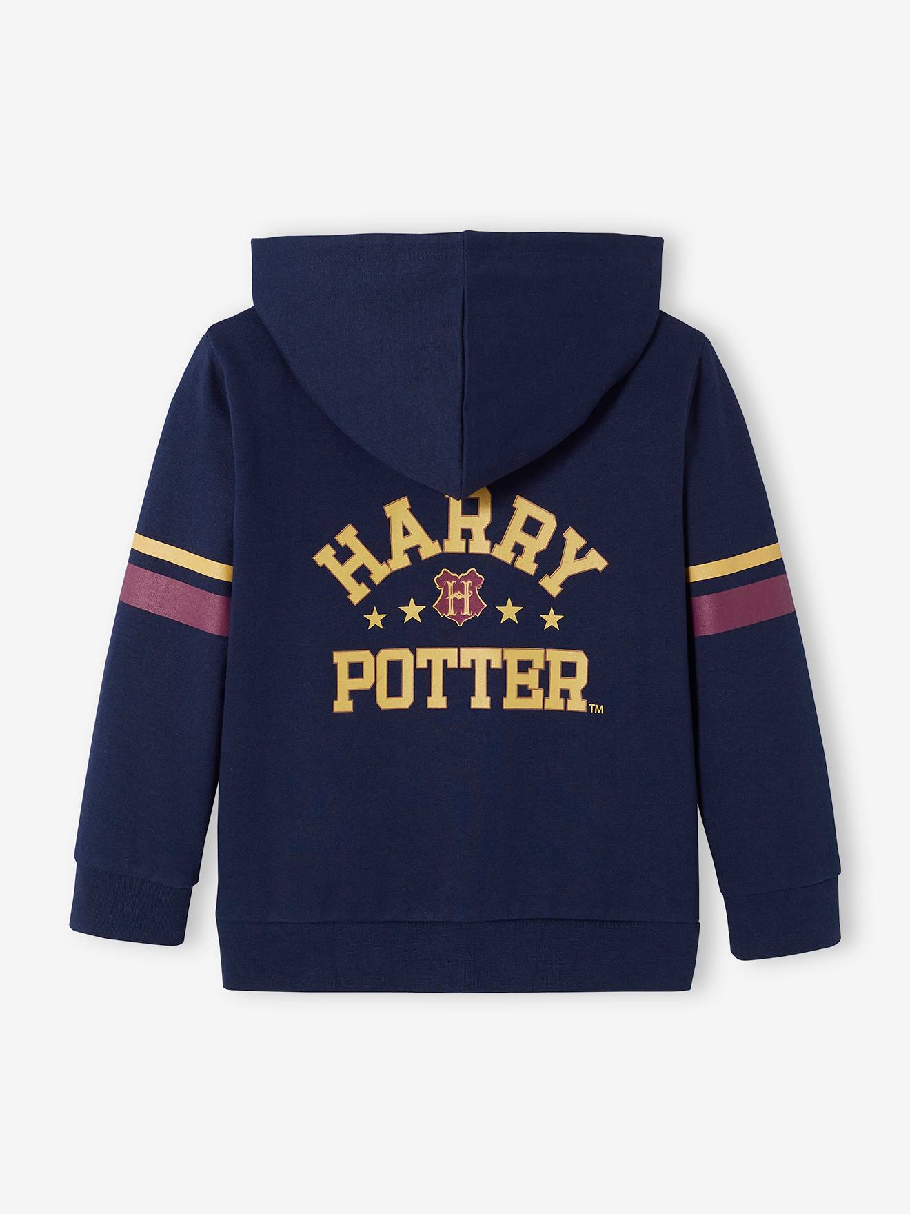 Moletom com capuz Harry Potter®, azul escuro, liso com estampas.