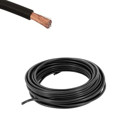 Bobine 10 m cable électrique 1,5 mm Noir