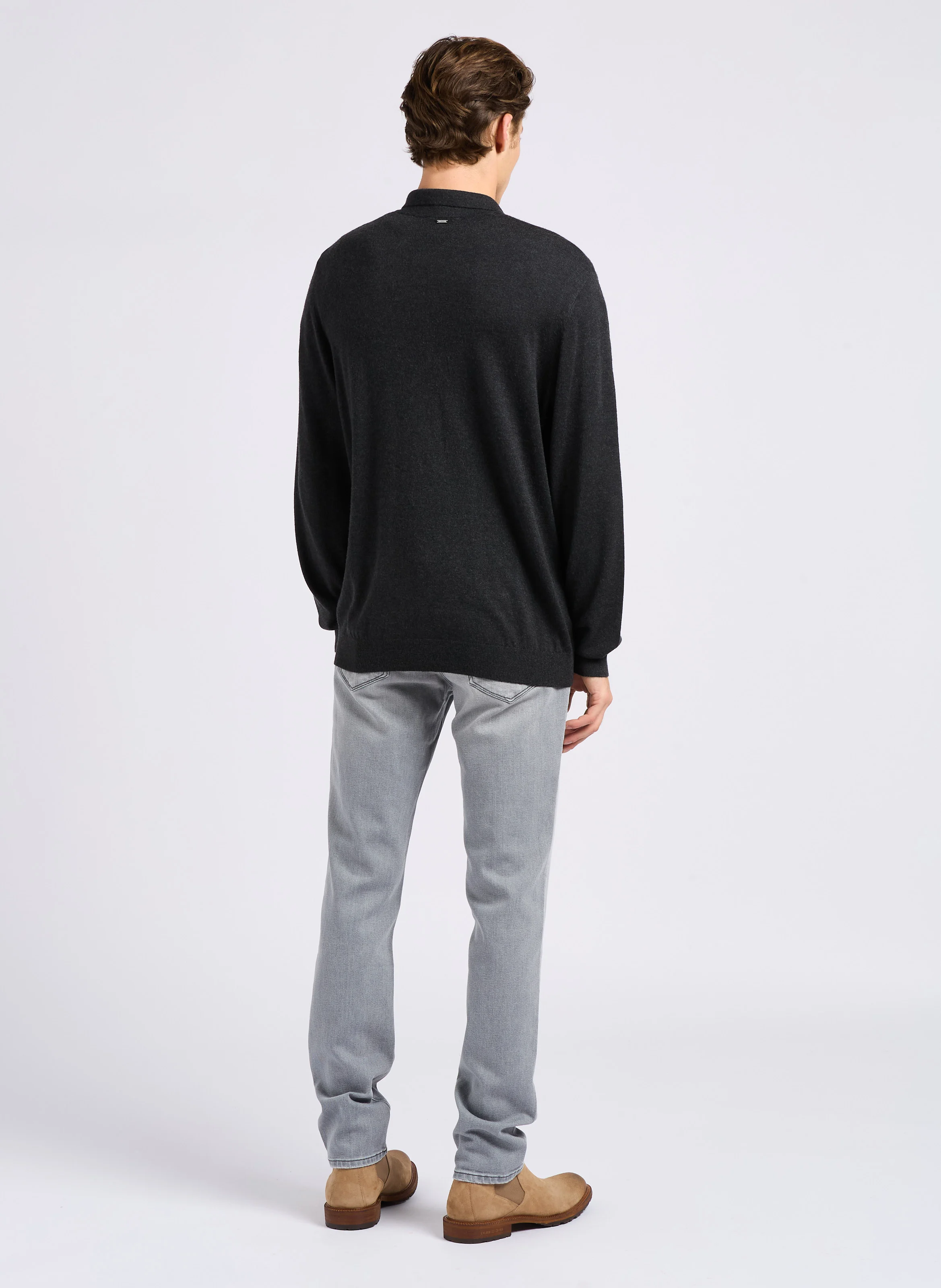Jean slim en coton mélangé | Gris