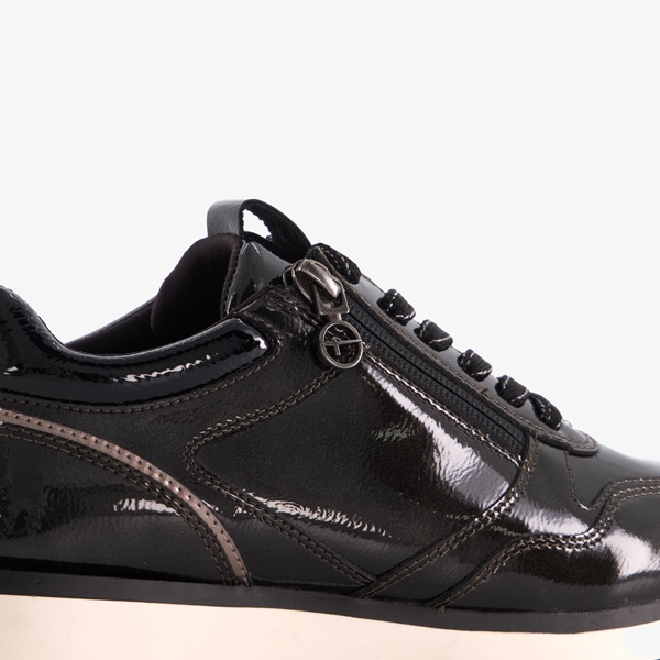 Tamaris dames lak sneakers zwart