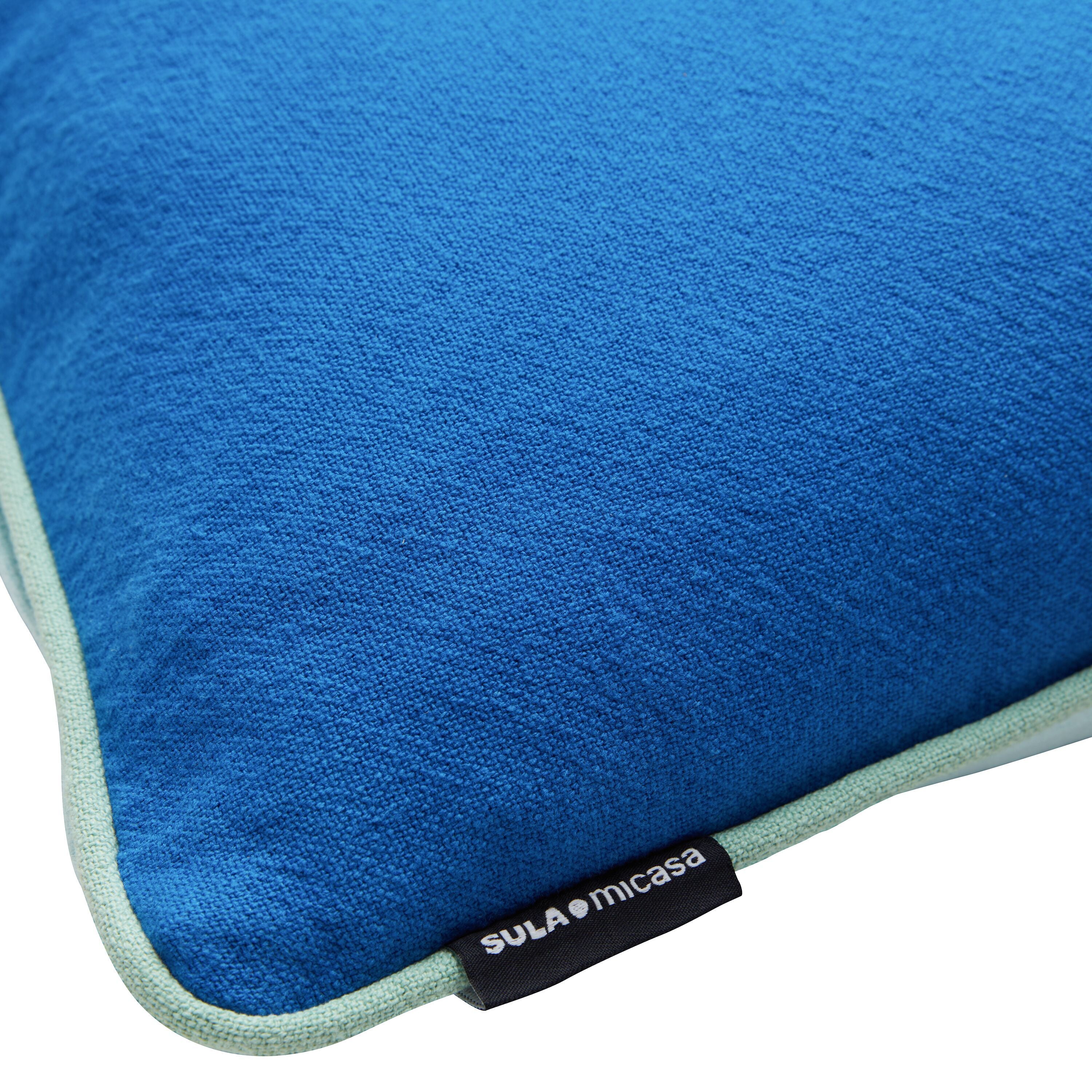 SE SOLE Zierkissen - Blau / B: 45.0 cm x H: 45.0 cm